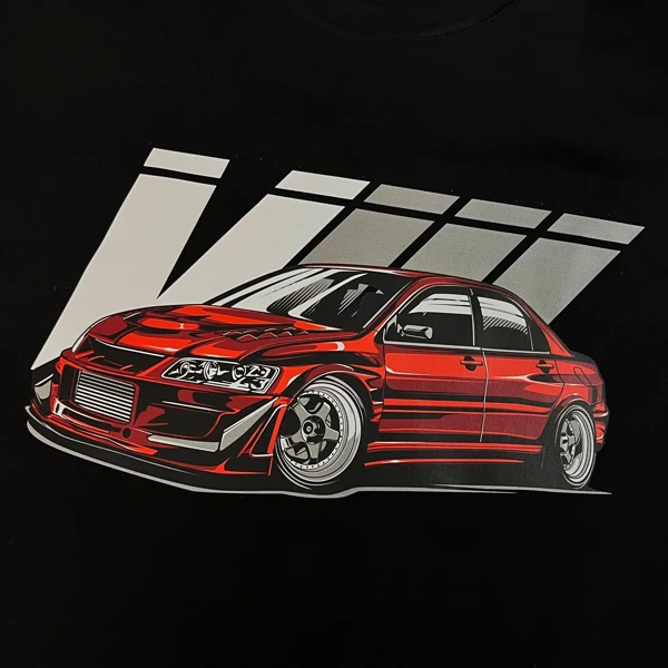 Černá mikina Mitsubishi Lancer EVO VIII 