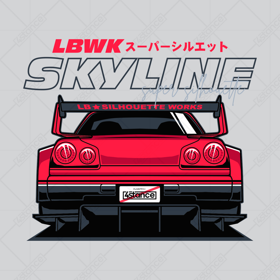 Hrnek pro fanouška Nissan Skyline GT-R R34 LBWK JDM