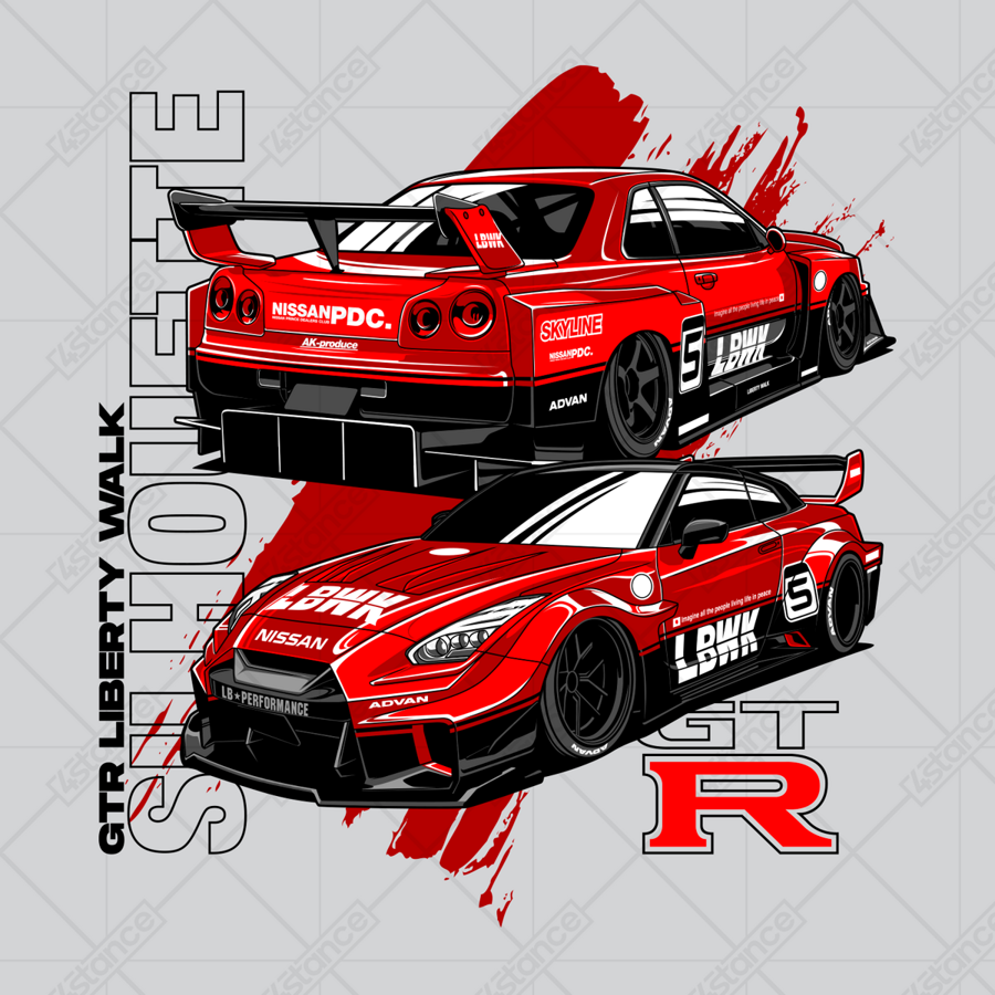 Hrnek pro fanouška Nissan Skyline R35 Silhouette GTR JDM