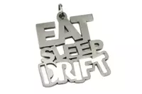 Přívěsek na klíče z nerezové oceli Eat sleep drift