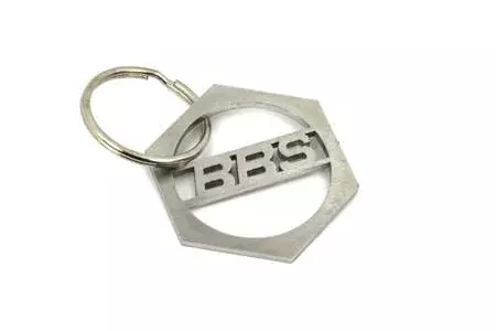 BBS logo stainless steel key ring