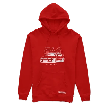 BMW E46 red front hoodie