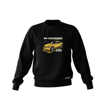 BMW E90 M3 black sweatshirt yellow