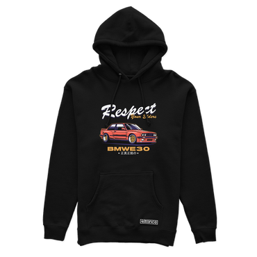 Black BMW E30 Respect hoodie