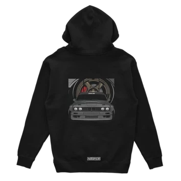 Black BMW E30 grey hoodie