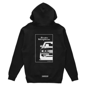 Black BMW E32 hoodie I drive a classic