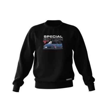 Black HONDA CIVIC IV SPECIAL 90s sweatshirt