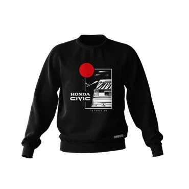 Black HONDA CIVIC V JDM sweatshirt