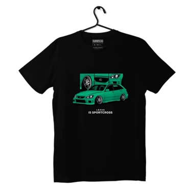 Black LEXUS IS Sportcross green T-shirt