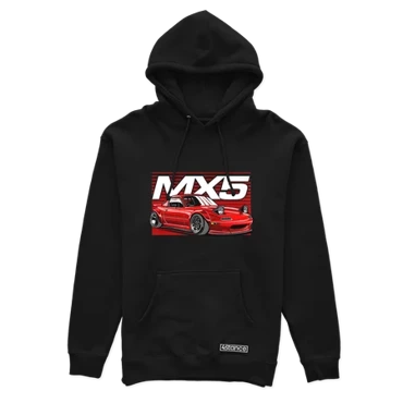 Black Mazda MX-5 Miata JDM hoodie