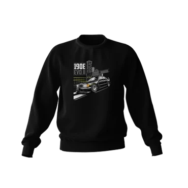 Black Mercedes W201 E190 AMG EVOII sweatshirt