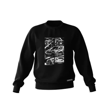 Black Mitsubishi Lancer EVO X sketch sweatshirt