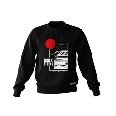 Black NISSAN 180SX JDM sweatshirt