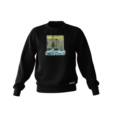 Black NISSAN S14 90s VIBES sweatshirt