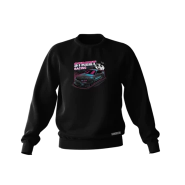 Black NISSAN S15 STREET RAICING sweatshirt