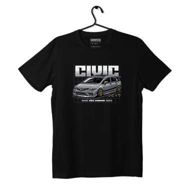 Black T-shirt HONDA CIVIC FD