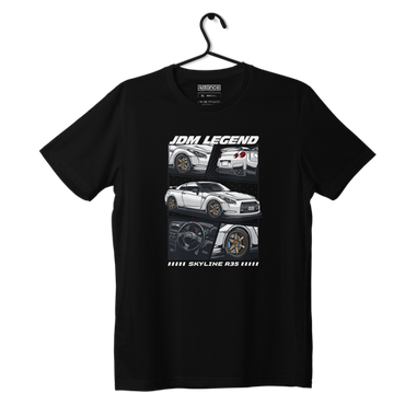 Black T-shirt NISSAN SKYLINE R35 MANGA