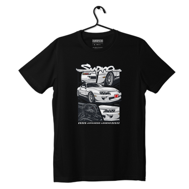 Black T-shirt TOYOTA SUPRA MK4 MANGA