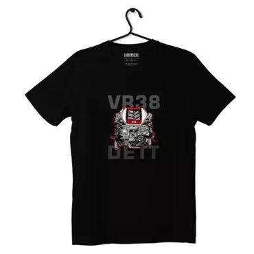 Black T-shirt engine VR38 DETT