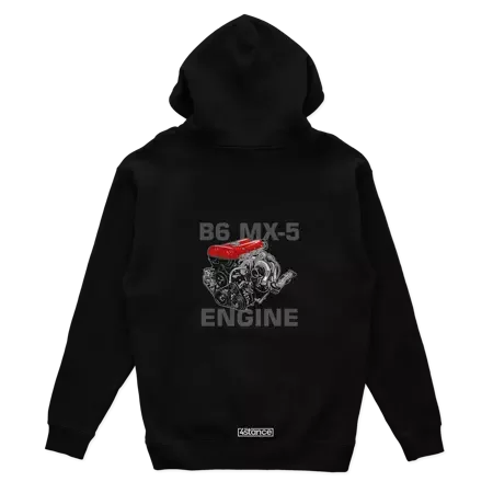 Black hooded sweatshirt B6 MX5 engine