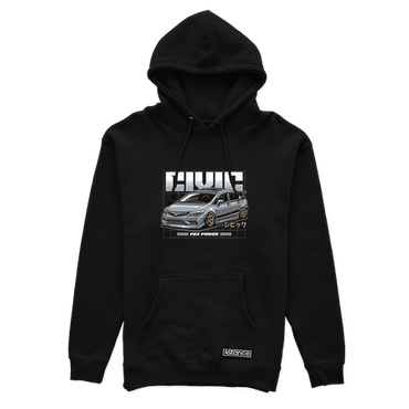 Black hooded sweatshirt HONDA CIVIC FD