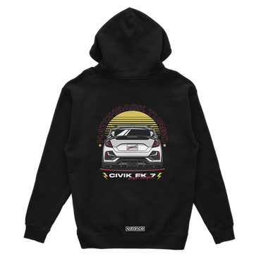 Black hooded sweatshirt HONDA CIVIC FK7