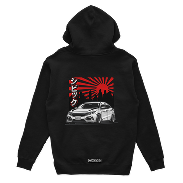 Black hooded sweatshirt HONDA CIVIC FK8