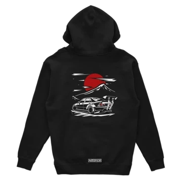 Black hooded sweatshirt LEXUS IS200 IS300 DOWNHILL