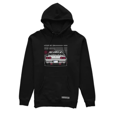 Black hooded sweatshirt NISSAN R34 TURBO