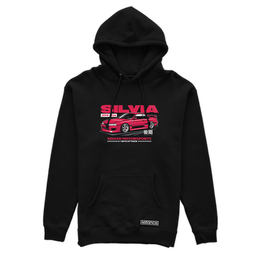 Black hooded sweatshirt NISSAN SILVIA S14 WIDE BODY