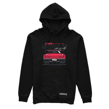 Black hooded sweatshirt NISSAN Skyline R34 LWBK