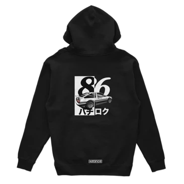 Black hoodie TOYOTA AE86 JAPAN