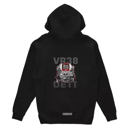 Black motor hoodie VR38 DETT