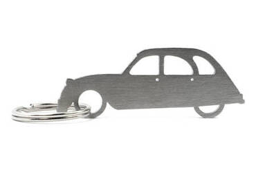 Citroen 2CV stainless steel key ring