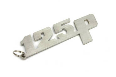 Fiat 125p logo stainless steel key ring