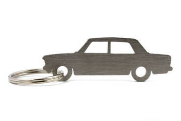 Fiat 125p stainless steel key ring