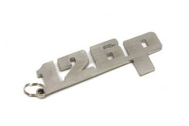 Fiat 126p logo stainless steel key ring