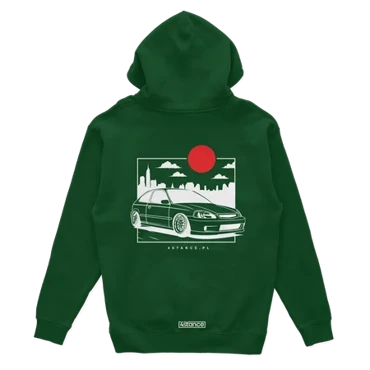 Honda Civic VI JDM hoodie green