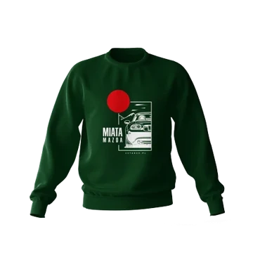 Mazda Miata green sweatshirt