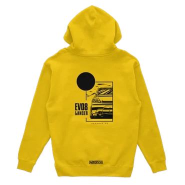 Mitsubishi Lancer EVO 8 hoodie yellow