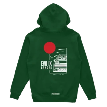 Mitsubishi Lancer Evo IX hoodie green