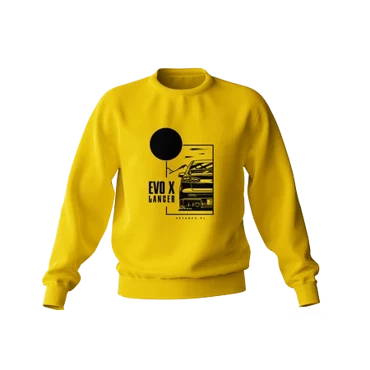 Mitsubishi Lancer Evo X sweatshirt yellow