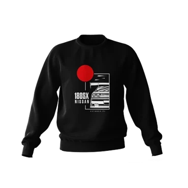 Nissan 180SX sweatshirt black