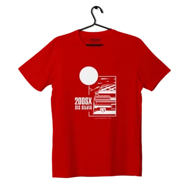 Nissan 200SX S13 JDM t-shirt red