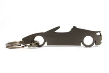 Stainless steel 2008 Tesla Roadster key ring