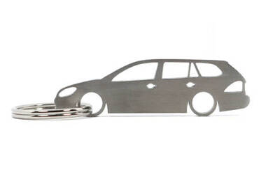 Stainless steel VW Golf MK6 station wagon key ring