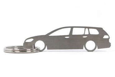 Stainless steel VW Golf MK7 station wagon key ring