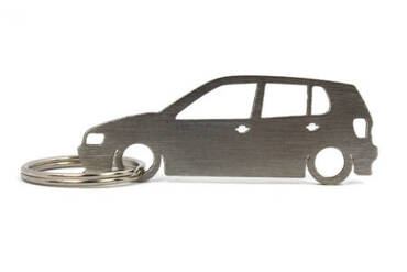 Stainless steel VW Volkswagen Polo 6N 3d key ring