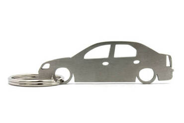 Stainless steel key ring Dacia Logan MK1 sedan