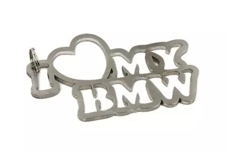 Stainless steel key ring I love my BMW